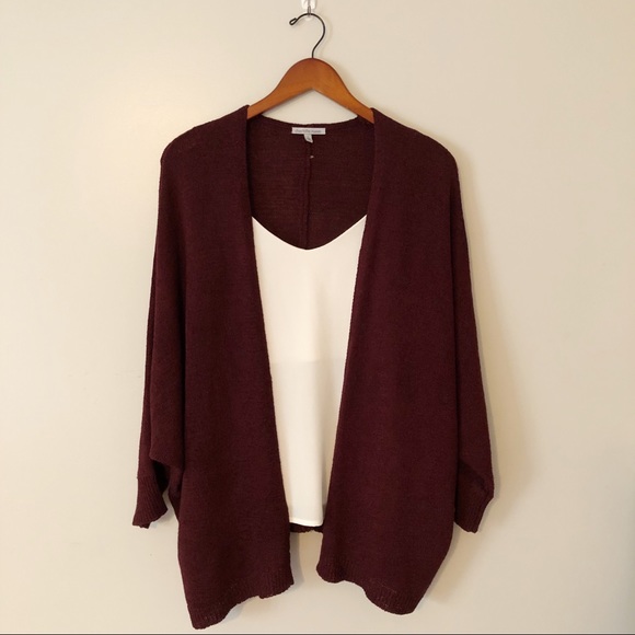Charlotte Russe Sweaters - Maroon Lightweight Cardigan Size Small